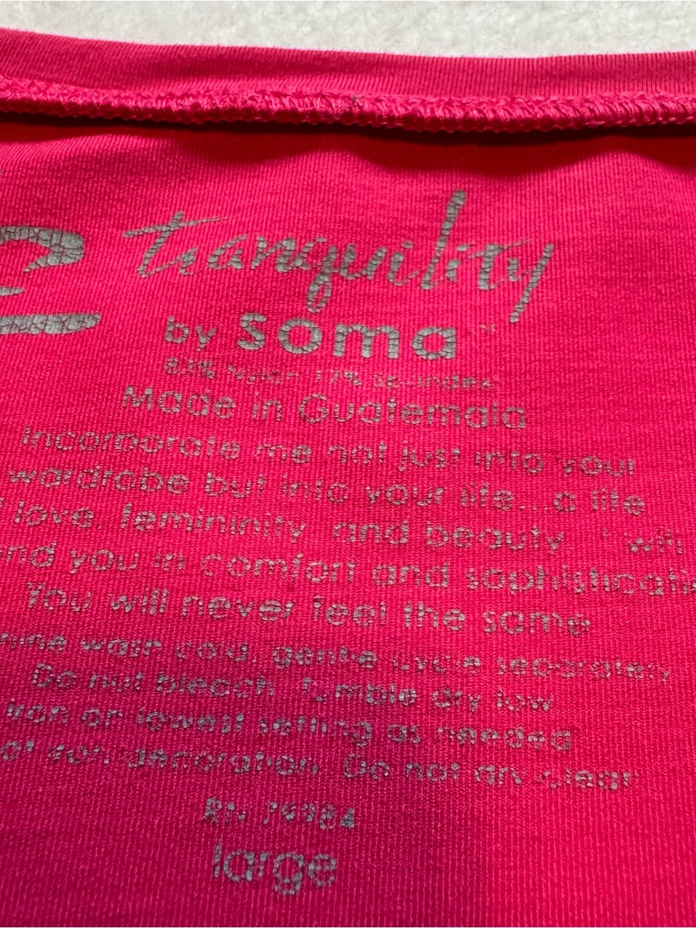 Tranquility by Soma Womens Short Sleeve T Shirt Pink Floral Cottagecore Sz Large - Picture 3 of 12